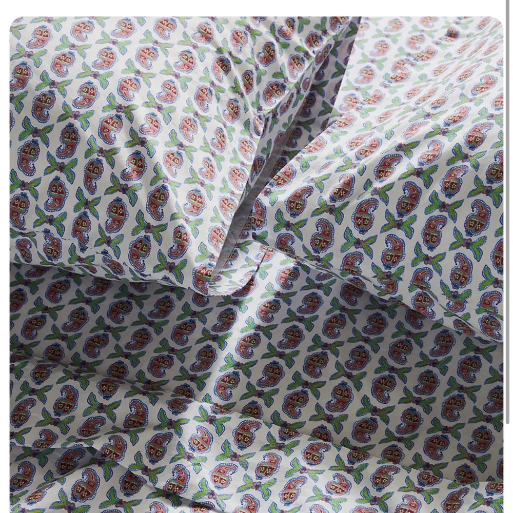 ANNA SPIRO FOR ANTHROPOLOGIE ALLEGORY PAISLEY GREEN BLUE RED FULL SHEET